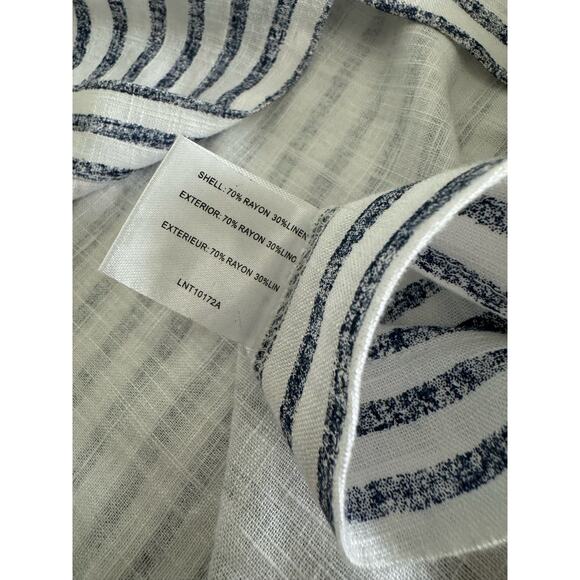 Insight Women's Button Side Top Blouse Blue Stripes Size‎ Medium/Large Flowy - Picture 11 of 11